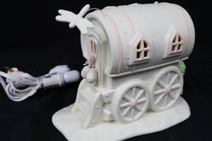 lot 54 image: Department 56 Snowbunnies Springtime Stories My Woodland Wagon Lighted