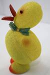 1950s West German Papier Mache Easter Duck Candy Holder, Yellow with Red Beak