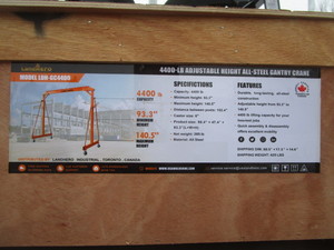 lot 147 image: LandHero 4,400lb Gantry Crane