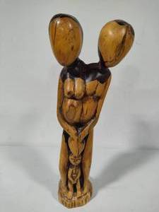 lot 17 image: Hand Carved Family African Tribal Statue