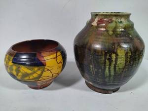lot 28 image: Two Pottery Vases