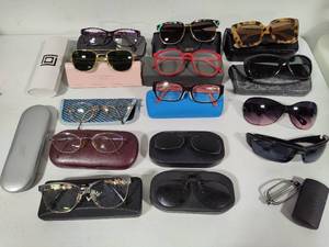 lot 39 image: Lot of Assorted Sunglasses, Glasses and Cases