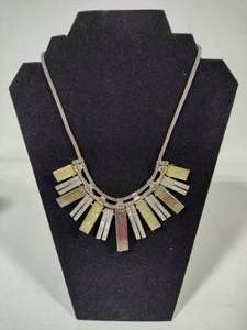 lot 54 image: JLO by Jennifer Lopez Faux Quartz Rhinestone Bib Statement Necklace