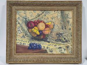 lot 84 image: Still Life Fruit Bowl by M. Quinn
