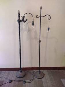 lot 99 image: Two Floor Lamps wFoot OnOff Switch - No Shades