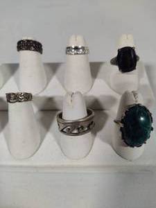 lot 68 image: 925Sterling Lot of Rings