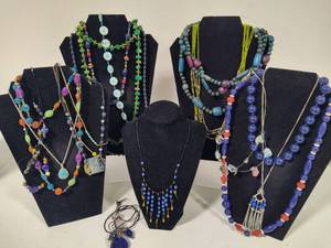 lot 113 image: Lot of Assorted Colorful Beaded Costume Jewelry
