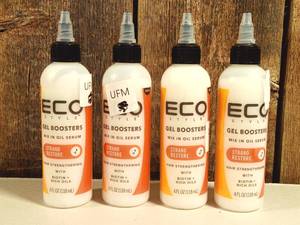 lot 127 image: Eco Style Strand Restore Gel Boosters Mix in Oil Serum, 4 fl oz  (set of 4)