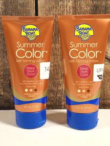 lot 140 image: Banana Boat Summer Color Self Tanning Lotion, Dark Tanning Lotion, 6oz  (set of 2)