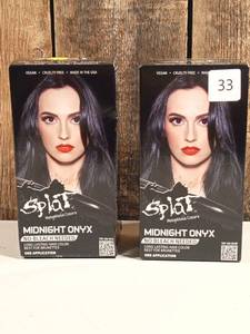 lot 33 image: Splat Long Lasting Hair Color, Midnight Onyx  (set of 2)