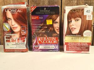lot 40 image: Red Brown Hair Color  (set of 3)