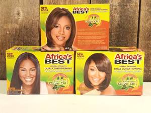lot 42 image: Africas Best Regular Relaxer Kit  (set of 3)