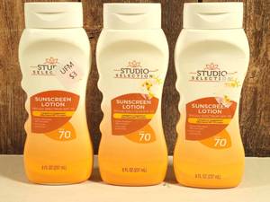 lot 25 image: Studio Selection Sunscreen Lotion SPF 70, 8 fl oz  (set of 3)