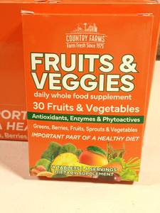 lot 85 image: Country Farms - Fruit & Veggies Food Supplement  24ct