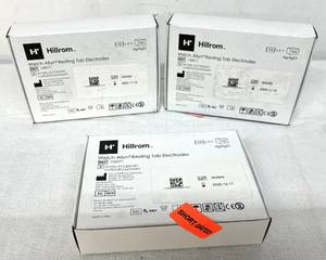 lot 62 image: MSRP $150  3 Cases (500 each per case) NEW Hillrom 108071 Welch Allyn Resting Tab Electrodes