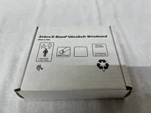 lot 80 image: NEW Zebra 10015355K Z-Band UltraSoft Wristband - Flexible, Direct Thermal Polypropylene and Vinyl Band, Tamper-Evident Adhesive Closure