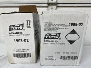 lot 82 image: 2 Cases (2 each per case) NEW Purell 1905-02 40.5 fl oz. Advanced Hand Sanitizer Foam for LTX-12 Dispenser Refills