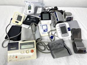 lot 90 image: LArge Lot of Mixed Brand Digital Blood Pressure Monitors with Cuffs - Omron, Rite Aide, Etc. - Great Working Condition