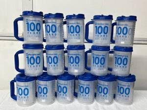 lot 96 image: Lot of 16 NEW Cleveland Clinic 100 Years Est. 1921 Labelled Plastic&nbspGraduated Lidded Mugs With Straws &amp Covers