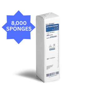 lot 24 image: 1 Case (8000eacs) NEW MediChoice SPNG2502 2x2 4-Ply Non-Sterile Non-Woven All-Purpose Sponges