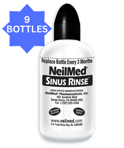 lot 45 image: MSRP $120 NEW Case of 9 NeilMed Sinus Rinse Starter Kits. Complete saline rinse system relief from allergies, sinus pressure, congestion &amp post-nasal drip. Great for resale, clinics &amp more Helps combat winter dryness &amp coldflu season