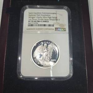 lot 206 image: National Park Foundation 1oz Silver Coin