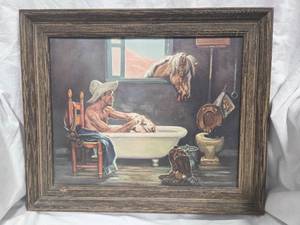 lot 260 image: Home On The Ranch Painting