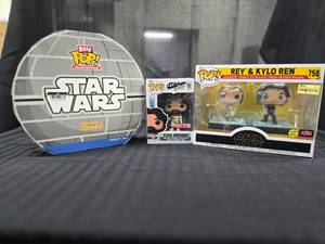 lot 34 image: 3 POP Bitty Star Wars, Rey & Kylo and Ezra Bridger