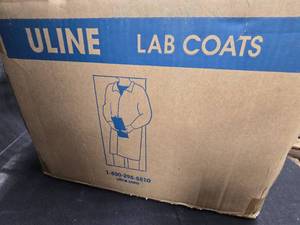 lot 64 image: Uline Lab Coats 4X - Large 25Box
