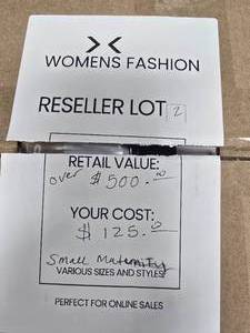 lot 131 image: Womans Fashion Resellers Lot of Maternity Clothes Retail Value $500