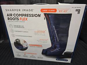 lot 132 image: Sharper Image Air Compression Boots Flex Size Large-XL