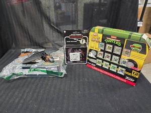 lot 142 image: Ninja Turtles Mini Pop Collectables, Star Wars Dark Trooper and How to Train your Dragon Toothless Dragon