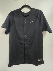 lot 163 image: New Mens Nike Dri-Fit Full Button Baseball Jersey Size Small