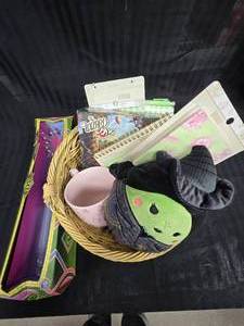 lot 194 image: Misc. Wicked Items Squishy, Pink Cup, Stationery and Bubble Wand