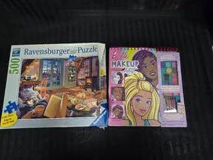 lot 197 image: Ravensburg Puzzle  Barbie Makeup Artist