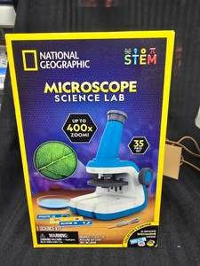 lot 30 image: National Geographic Microscope Science Lab NIB STEM 35 Pc 400x Zoom Specimens