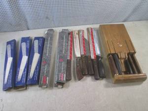 lot 117 image: (EW5) Vintage Wood Flint Knife Hold...