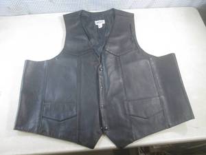 lot 81 image: (BR1) Western Express Leather Vest ...