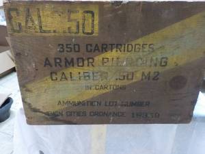 lot 2 image: Ammunition WW Era Wood Box 16 x 13 ...