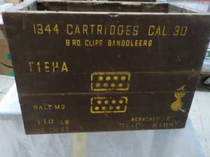 lot 3 image: Ammunition WW Era Wood Box  16 x 1...