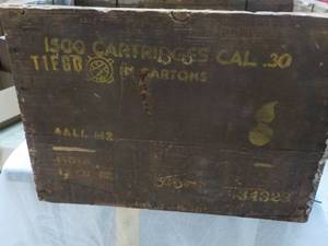 lot 4 image: Ammunition WW Era  Wood Box  16 x 1...