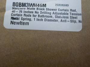 lot 78 image: Black Shower Curtain Rod 40 -76...