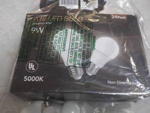 lot 95 image: A19 LED 9W Bulbs...