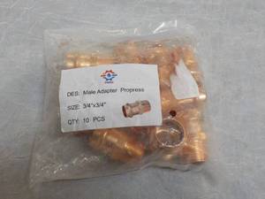 lot 121 image: Male Adapters 34 x 34...