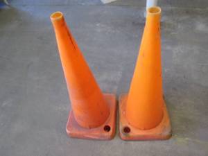 lot 208 image: 2 Orange safety cones...