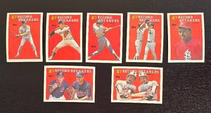 lot 290R image: B - Topps 1987 Record Breakers Baseball Cards - Lot of 7