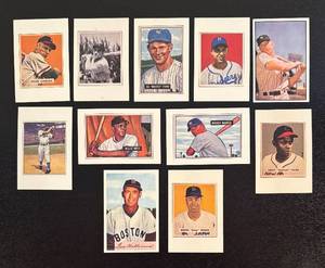 lot 331R image: B - Baseball Card Reprint Set - Mantle, Mays, Williams, Ford, Snider, Ashburn, Paige and More