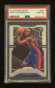 lot 364R image: B - Sekou Doumbouya 2019 Panini Prizm RC Gem Mint 10 PSA Graded Card - Pistons