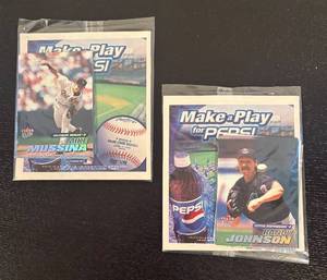lot 423R image: B - Pepsi Make-a-Play for Fleer Baseball Cards