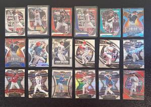 lot 440R image: B - Panini Prizm Baseball Card Collection Lot - Assorted Stars RCs (Acua, Judge, Freeman, Machado)